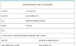封面"標檢局檢驗不合格進口名單【老化】"