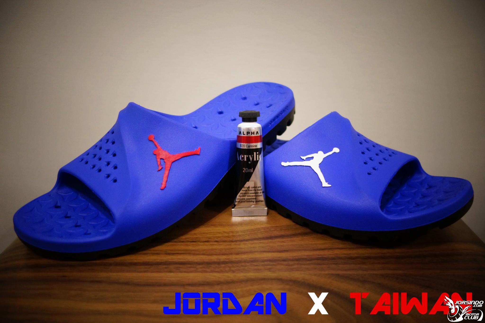 [JORDAN SUPER.FLY SLIDE]50元DIY變身Chinese Taipei 中華隊配色9640|小老婆汽機車資訊網