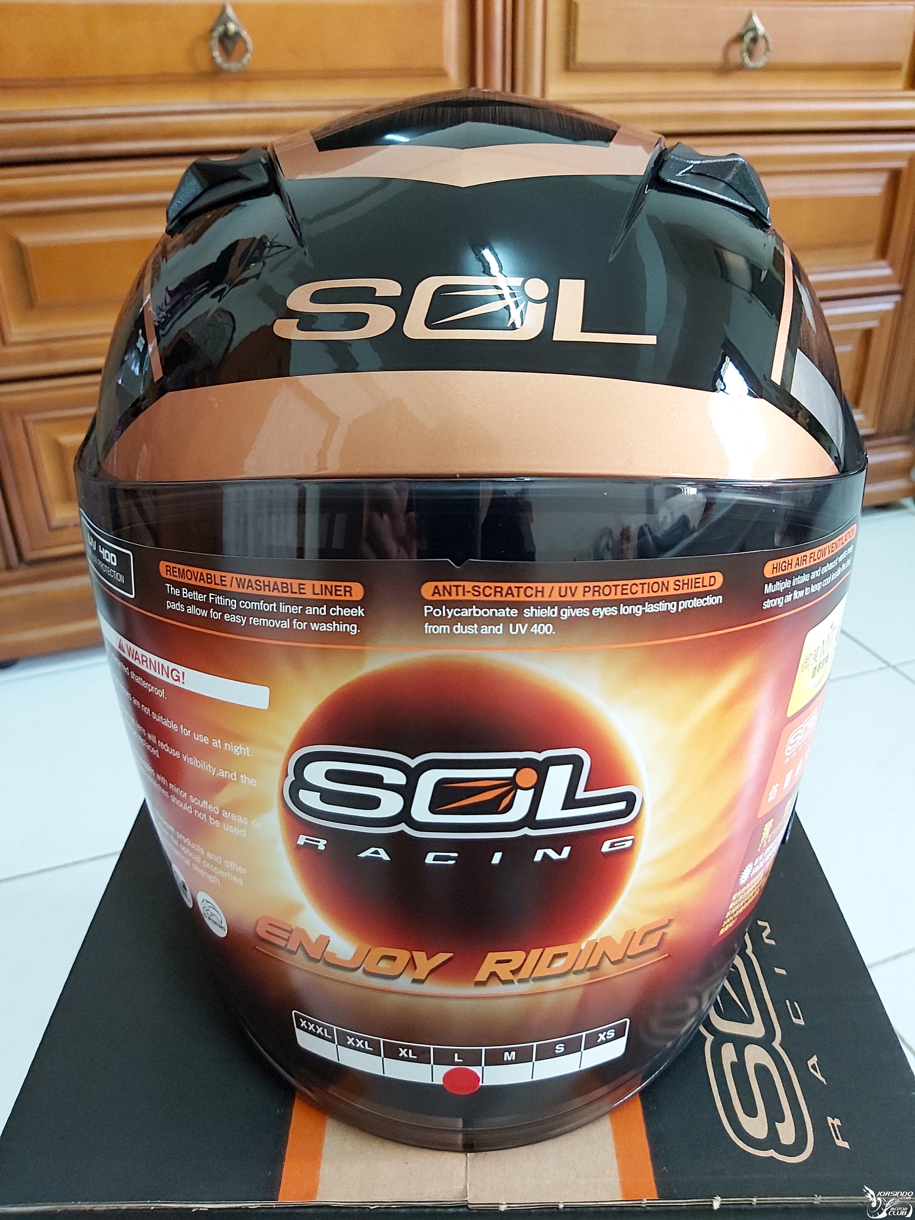 分享我的新帽 SOL新帽款 SO-7E 幻影 黑/銅 (3/4開放式)5795|小老婆汽機車資訊網