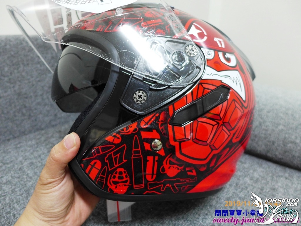 NHK R1半罩式內墨鏡安全帽(Karel選手彩繪亮紅)9439|小老婆汽機車資訊網