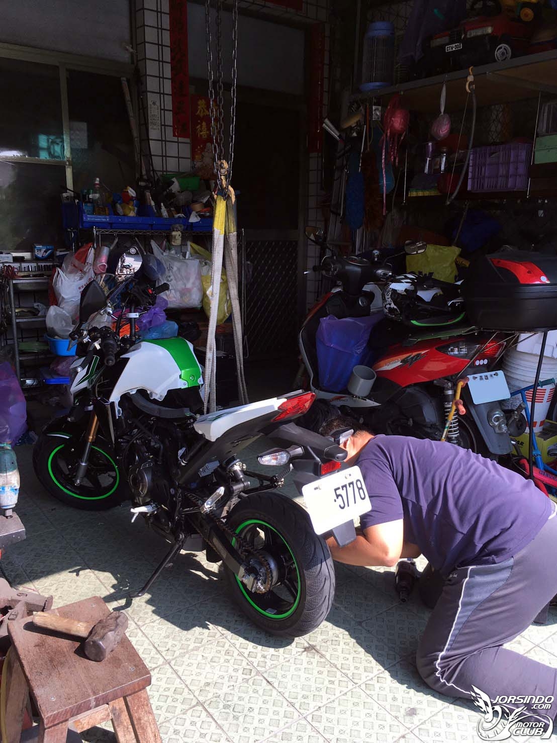 KAWASAKI Z125 搖臂異音問題治標&amp;治本處理分享~!4876|小老婆汽機車資訊網