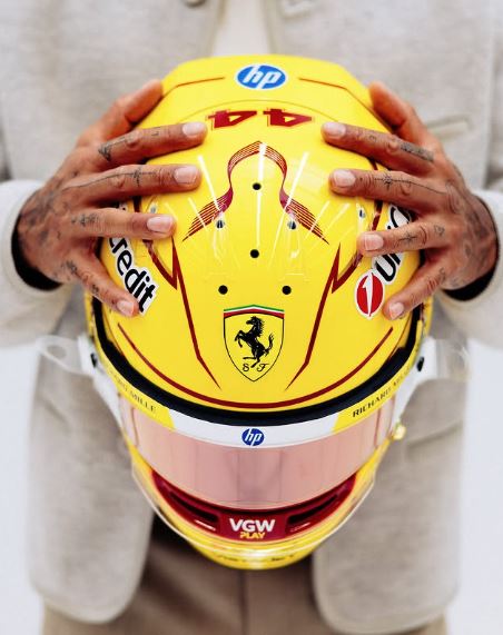 Hamilton 公開Ferrari首次頭盔圖裝1730|小老婆汽機車資訊網