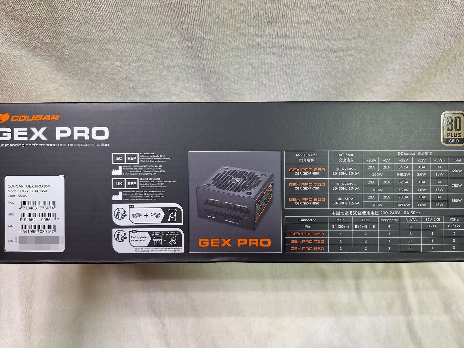 卓越性能 COUGAR GEX PRO 850W 開箱測試8492|小老婆汽機車資訊網