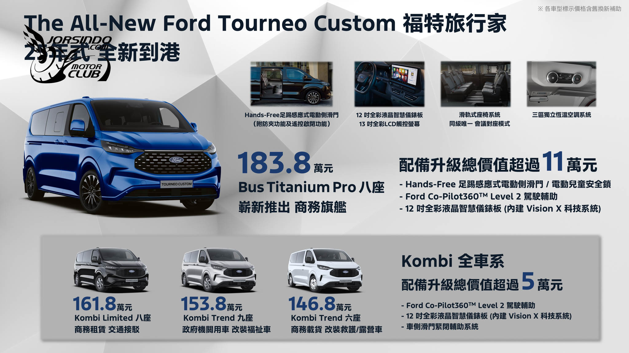 151.8萬元起，補齊Level 2！Ford新年式Tourneo Custom國內上市4107|小老婆汽機車資訊網