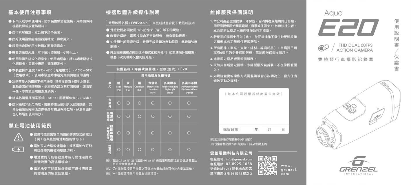 雲創 E20 前後雙鏡頭(白) 頭戴式行車紀錄器 開箱2302|小老婆汽機車資訊網