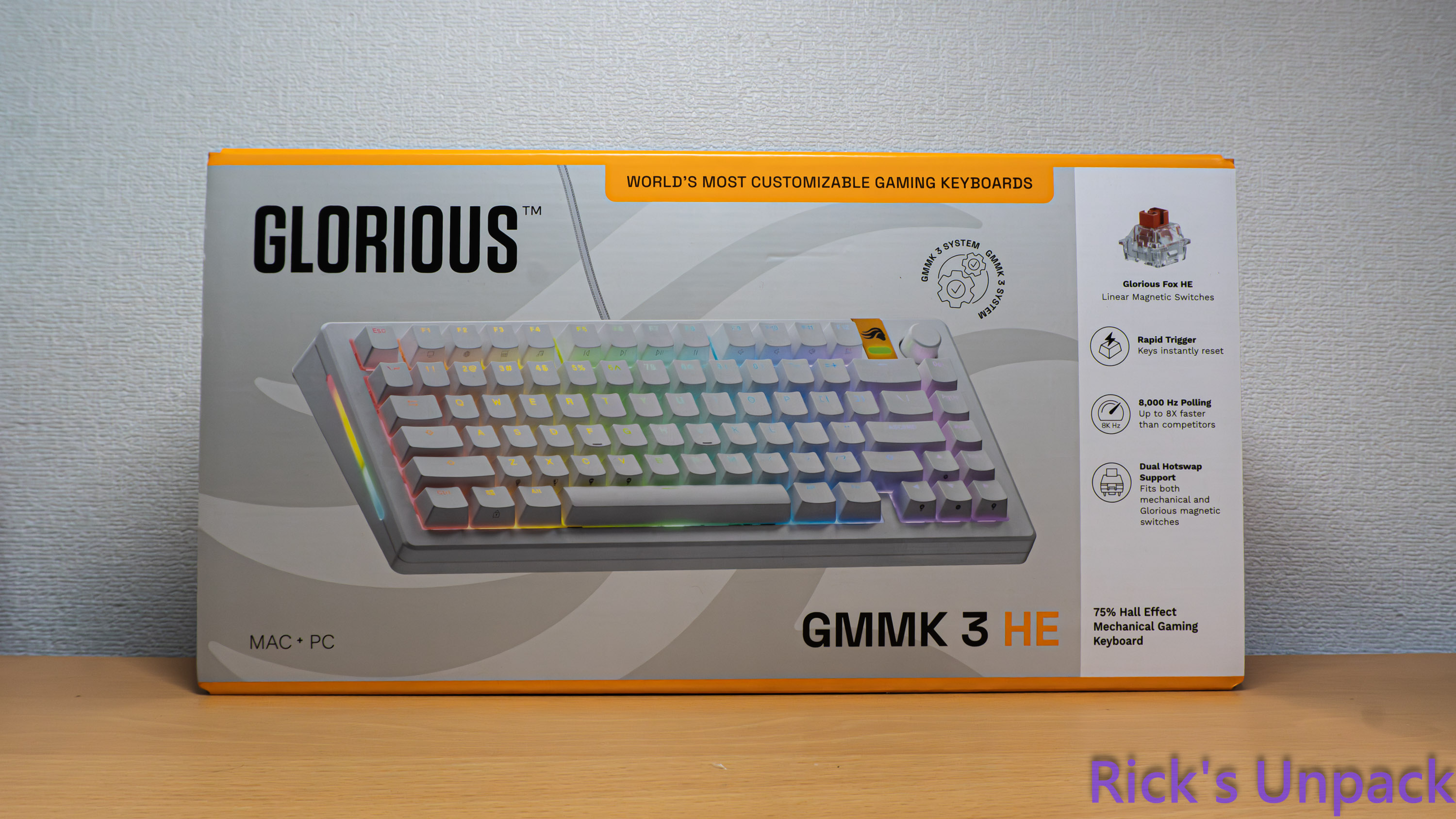 【開箱】磁軸機械軸雙重並行 | Glorious GMMK 3 HE 75 WHITE9449|小老婆汽機車資訊網