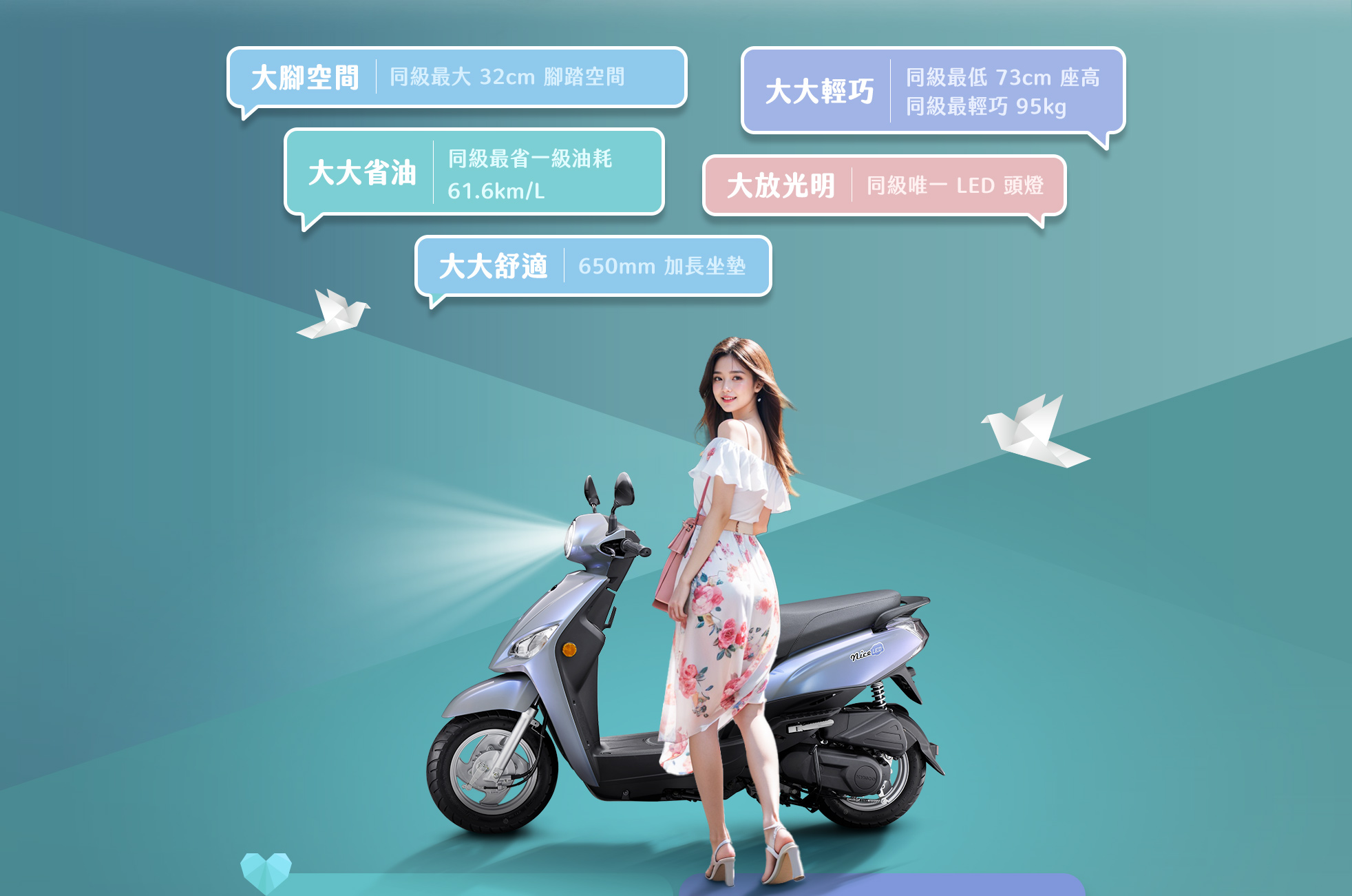 汰舊換新 47,500 元起！光陽 Laddi 115 專為女性打造1305|NICE,NICE LED,Laddi,KYMCO小老婆汽機車資訊網