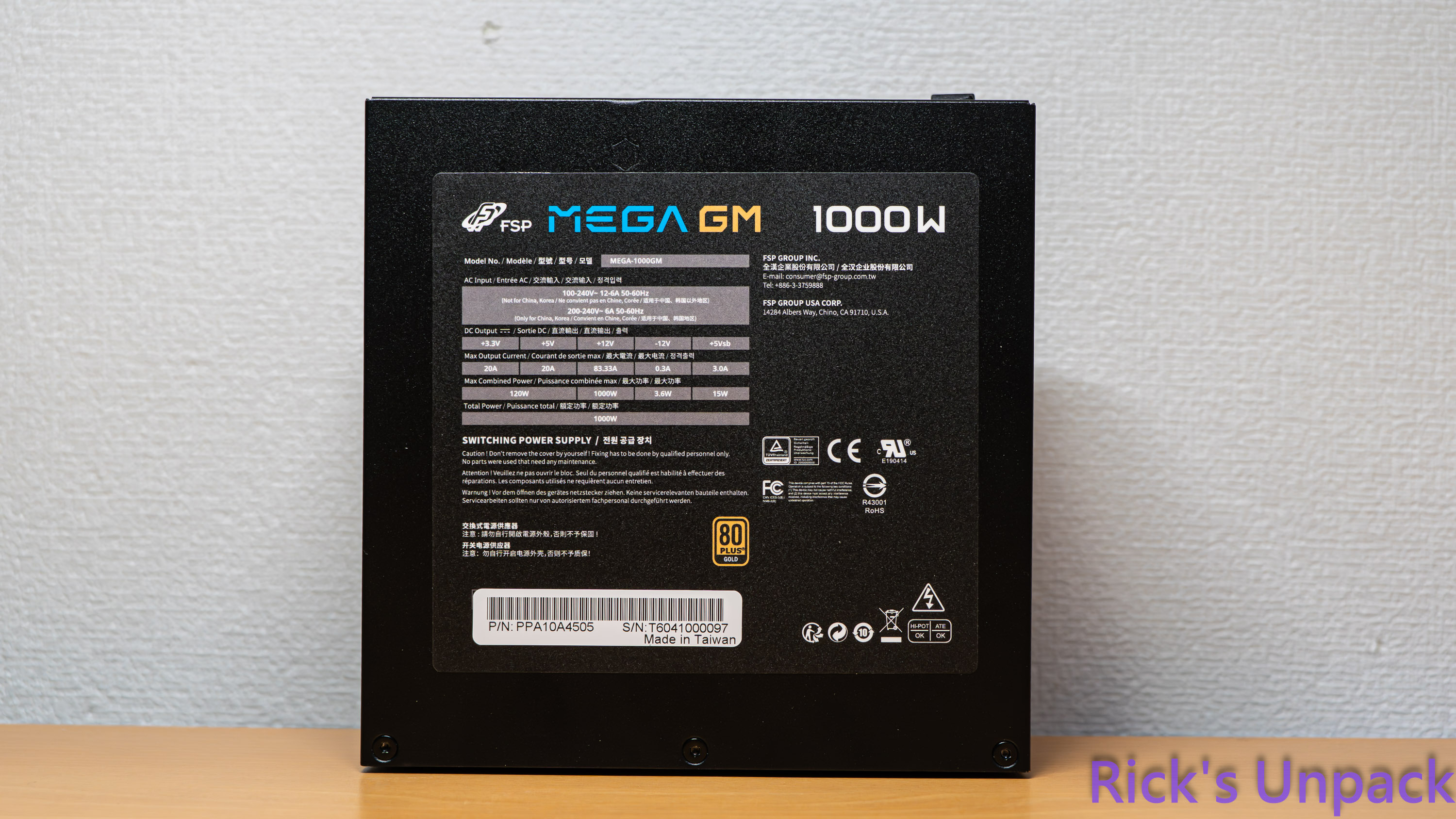 【開箱】旗艦金牌MIT電源 | FSP MEGA GM 1000W MIT9433|小老婆汽機車資訊網