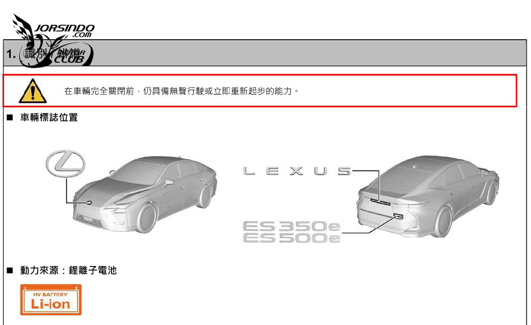 Lexus ES 350e現蹤內政部官網，要來台打純電CLA、Model 3？855|小老婆汽機車資訊網