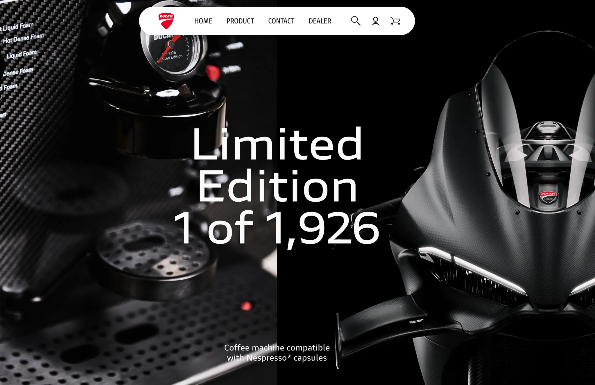 Ducati 慶祝百週年！限量 1926 台碳纖維材質膠囊咖啡機2560|小老婆汽機車資訊網
