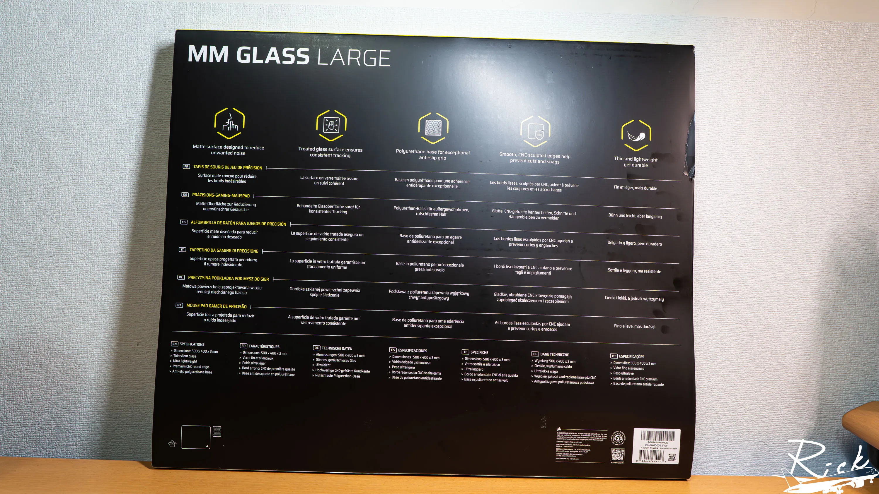 【開箱】CORSAIR SABRE v2 PRO WIRELESS MG WHITE &amp; MM GLASS LARGE9619|小老婆汽機車資訊網