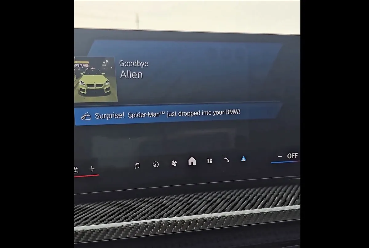 BMW 車內螢幕強推《蜘蛛人》廣告，車主：說好的不賣廣告呢？8285|BMW,蜘蛛人,廣告小老婆汽機車資訊網