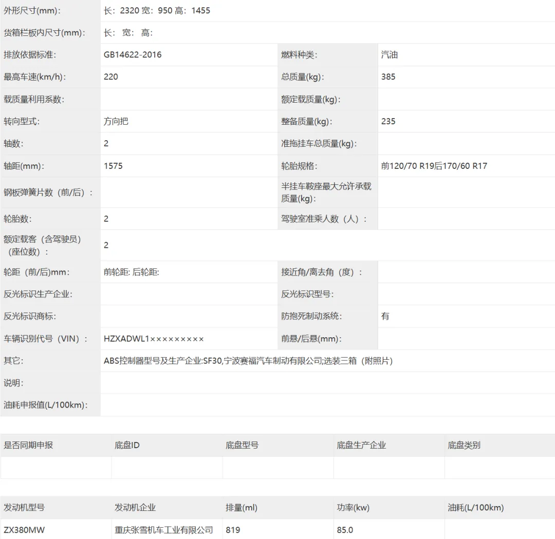 [大陆车讯] 张雪机车820X和820RR-R赛事版申报，仿赛仍然问题不断3969|小老婆汽機車資訊網