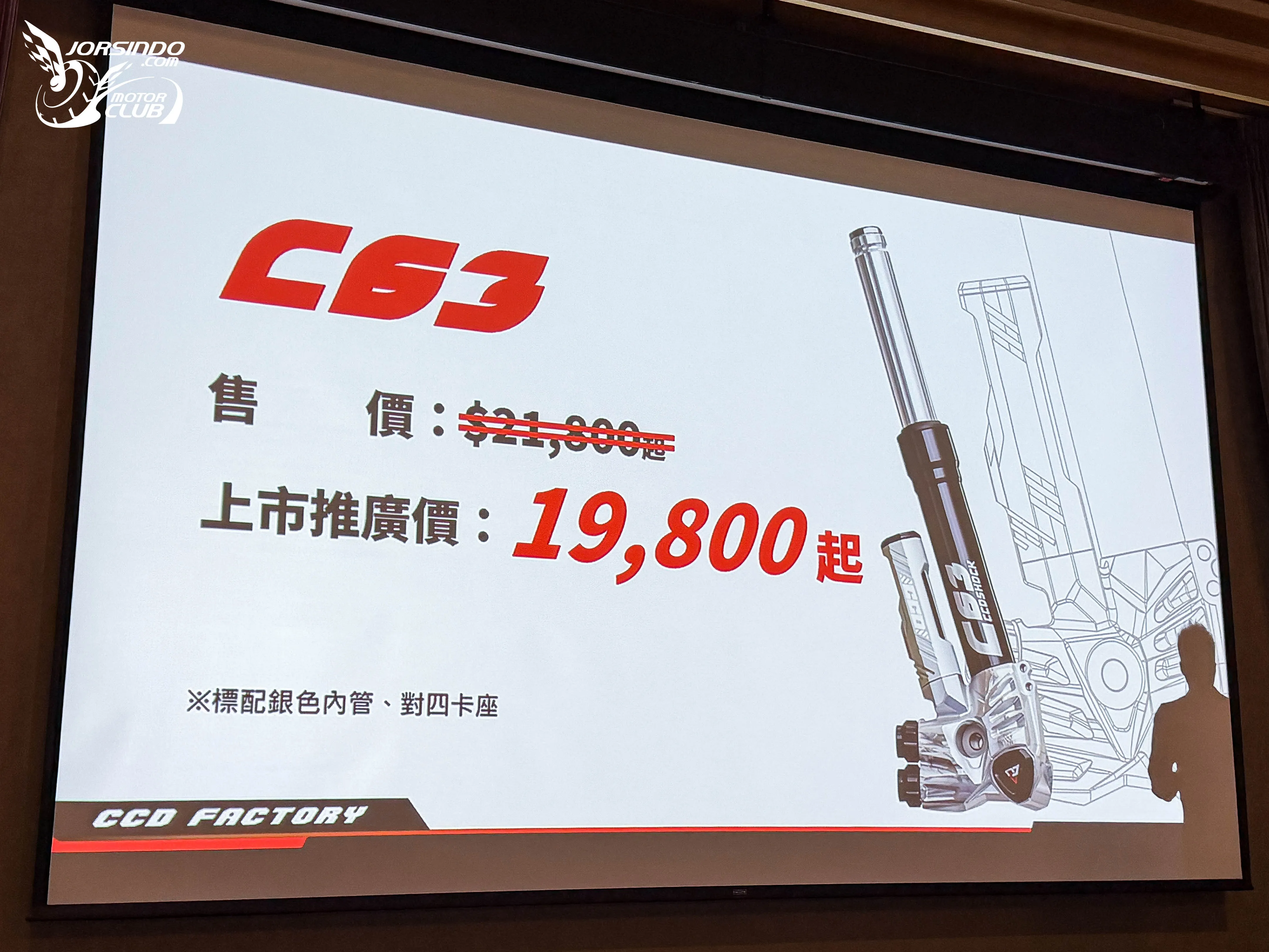 兩萬元內的全可調避震！CCD CFS-C63 掛瓶前叉登場3280|小老婆汽機車資訊網